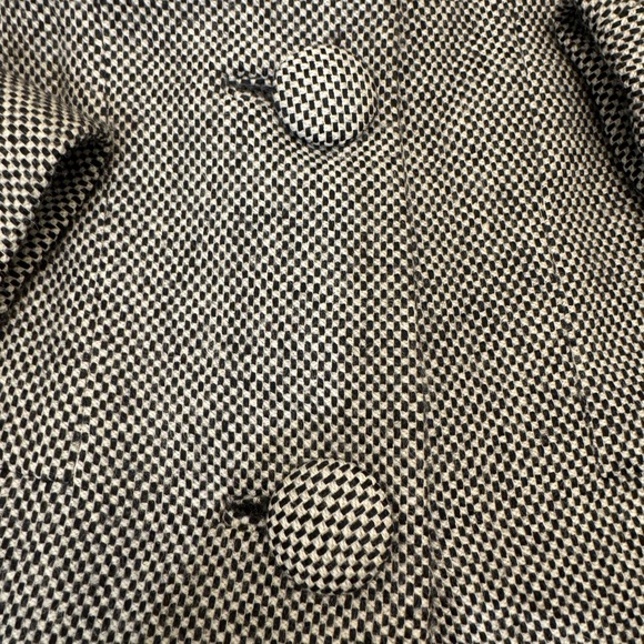 John Wanamaker Vintage Wool Herringbone Brown Blazer Sz 8 - Picture 7 of 9